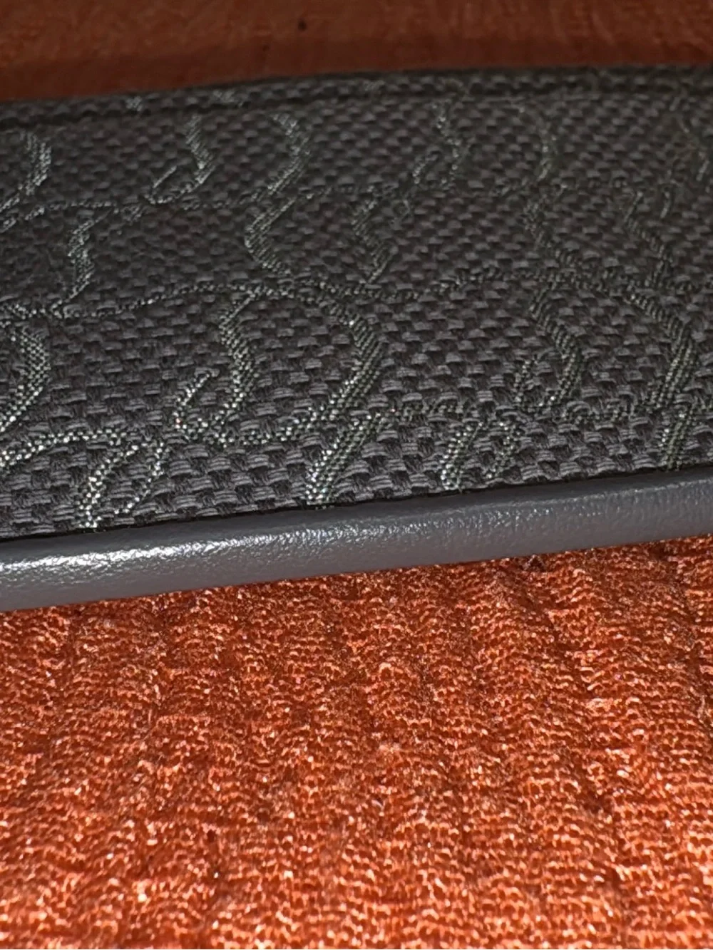 Christian Louboutin Gray Textured Card Holder